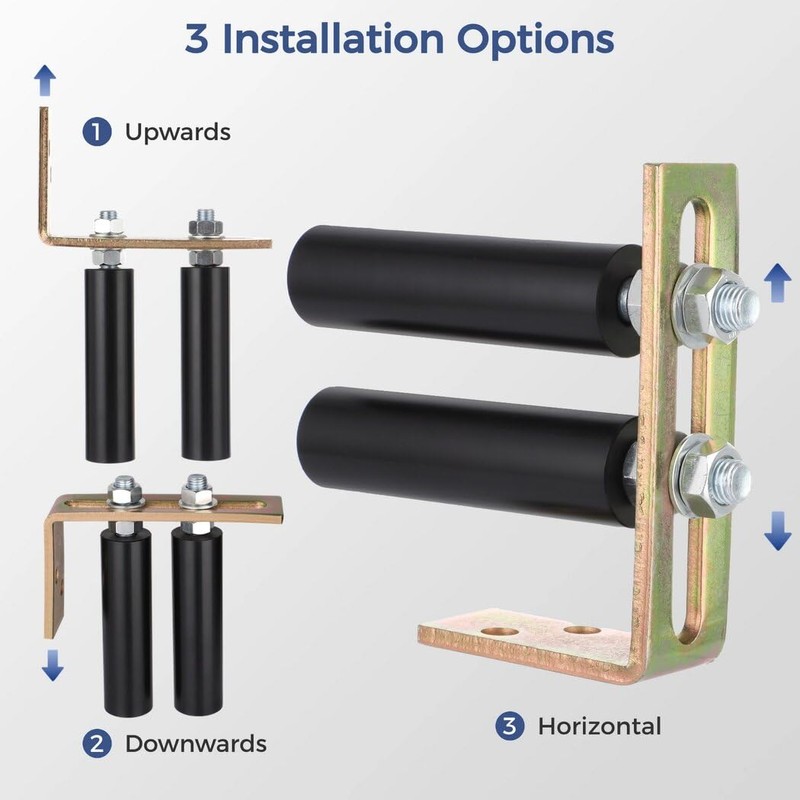 Slide Gate Guide Roller, 6" Universal Nylon Gate Roller Guide