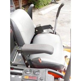 Durafit Seat Covers, KU03-V7 Gray Exact FIT SEAT Cover for KUBOTA MOWERS. KU03 ZD221/ZG222/ZG227 in Comfortable Velour