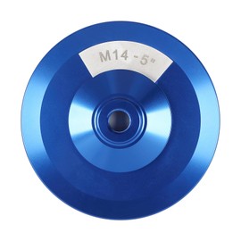 2-Piece Velcro Sanding Disc Angle Grinder Attachment (M14 Thread) with 5 Inch Velcro Pad for Sanding Wood, Polishing Cars and Finishing (Blue)