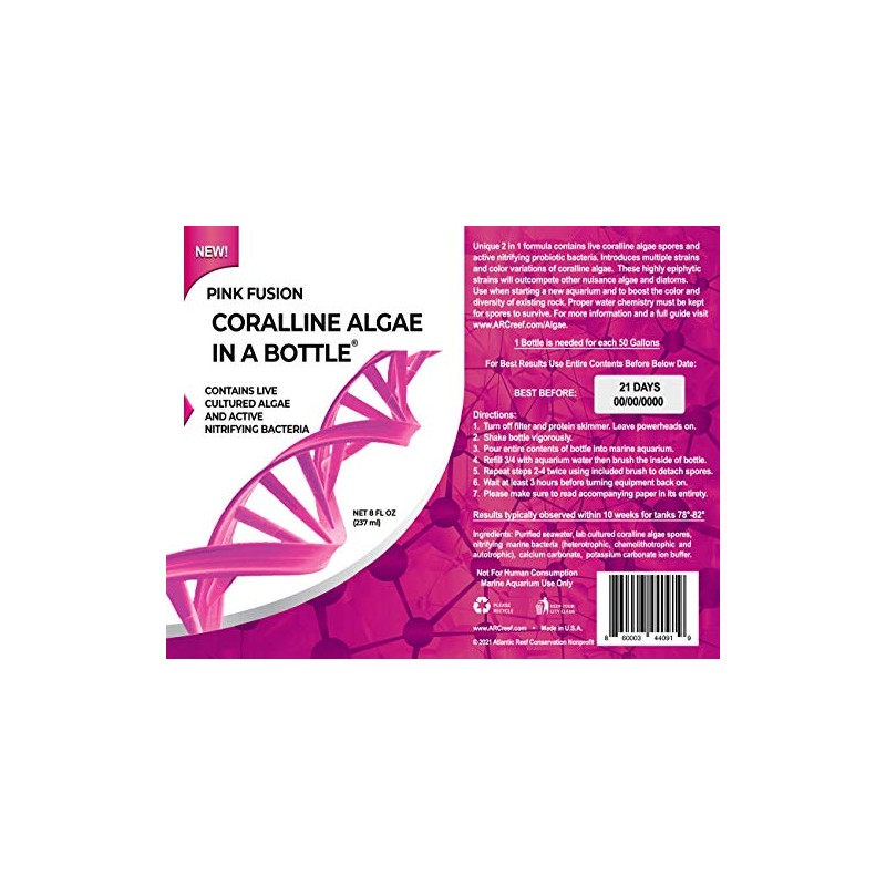 Coralline Algae in a Bottle + Nitrifying Bacteria for Saltwater