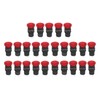 25Pcs Button Switch Mushroom Head Self Locking Push Switches with