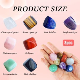 FortuneGlobe Healing Stones Natural Healing Crystal Chakra Stones for Crystal Therapy, for Grounding, Balancing, Soothing, Meditation, Reiki