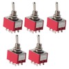 5Pcs ONON 2 Position Toggle Switch 3PDT 9 Pin 6mm