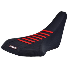 kawasaki 2003 - 2006 Kawasaki KFX 400 Seat cover   ALL BLACK / RED  RIBS Enjoy Mfg #207