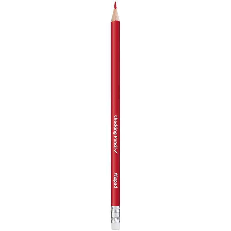 Maped Red Checking Triangular Graphite Pencils – Variety for Comfortable