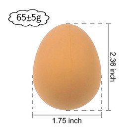 Andiker Dog Egg Toy, 2pcs Soft Rubber Dog Ball Toy Interactive Puppy Toys for Small Dogs Fetch Play Soft Rubber Fake Egg Bouncy Balls Durable Natural Rubber Dog Chew Toys(4.3cm)