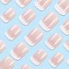 24Pcs Nude Press on Square Ombre Fake Nails - Pink