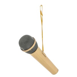 Broadway Gifts Gold Microphone Ornament 3 Inch Musical Theme Holiday Decor for Musicians