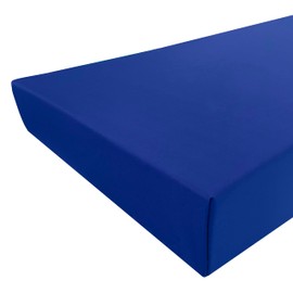 FoamRush 2" x 23" x 23" Gel Memory Foam Seat Cushion with Water Resistant Indoor/Outdoor Canvas Royal Cover with Zip, Upholstery Foam Cushion, Couch Cushion Replacement, Chair Cushion, Plush Support