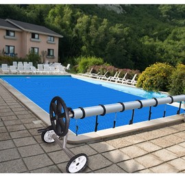 Uposao Set of 8 retaining straps for pool film, pool cover, universal fastening straps and clips, fixed accessories for pool tarpaulins, solar film, pool reel device, mobile reel system