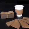 BATGXGO Cup Sleeves Insulated Kraft Paper Drink Sleeves Paper Coffee