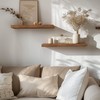 INHABIT UNION Rustic Brown Floating Shelves for Wall，24in Wall Mounted