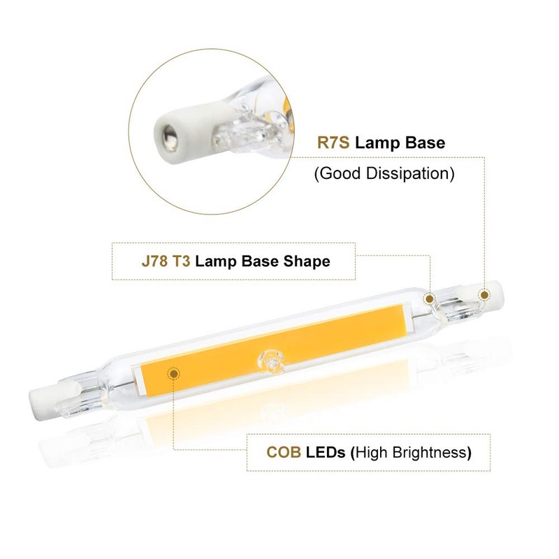 118MM R7S COB LED Bulbs, Lustaled 9W J Type 118MM
