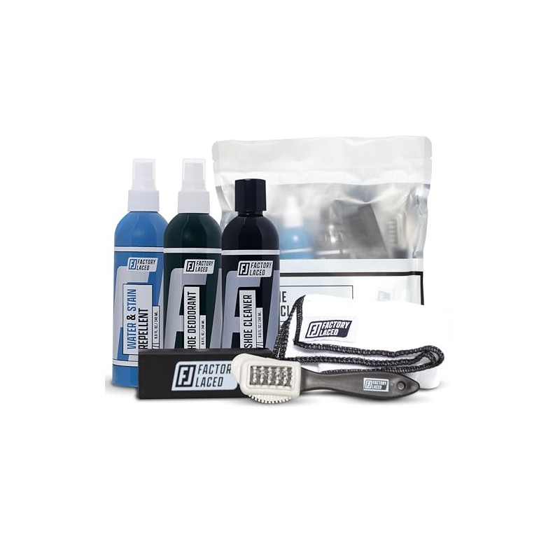 Shoe Care Kit with Cleaner, Deodorizer & Water Repellent Spray