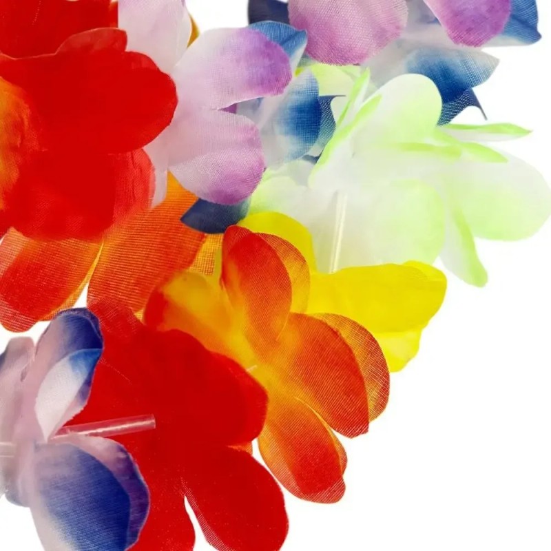 Collares Hawaianos 24/50/100pcs De Flores De Seda Coloridos