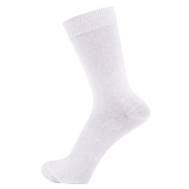 ZAKIRA Finest Combed Cotton Dress Socks in Plain Colours for Men, Women, 4-6 (UK), White