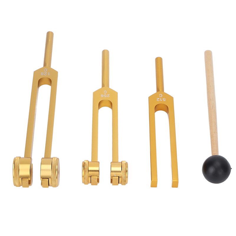 3 Pcs Aluminium Alloy Tuning Fork Set 128 256 512Hz