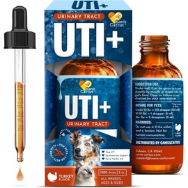 Canis&Cattus Urinary Tract Health Treatment for Dogs – Natural Herbal UTI Support Drops with Cranberry Extract - Promotes Bladder & Kidney Support - Turkey Flavor – 2 oz