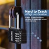 Combination Lock, FOBOZONE 4 Digit Outdoor Waterproof Resettable Code Padlock,for