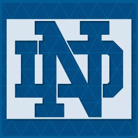 Unbranded Notre Dame ND Stencil – Reusable & Durable – 10 Mil High Quality Mylar - 11x8.5 sheet