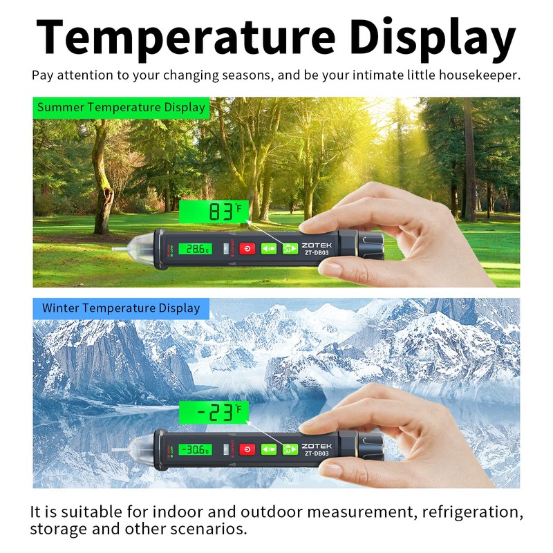 ZOYI ZT-DB03 AC Voltage Detector - Non-Contact Voltage Tester Pen,
