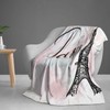 Paris Eiffel Tower Pattern Blanket, Soft Blankets Flannel Bed Throw