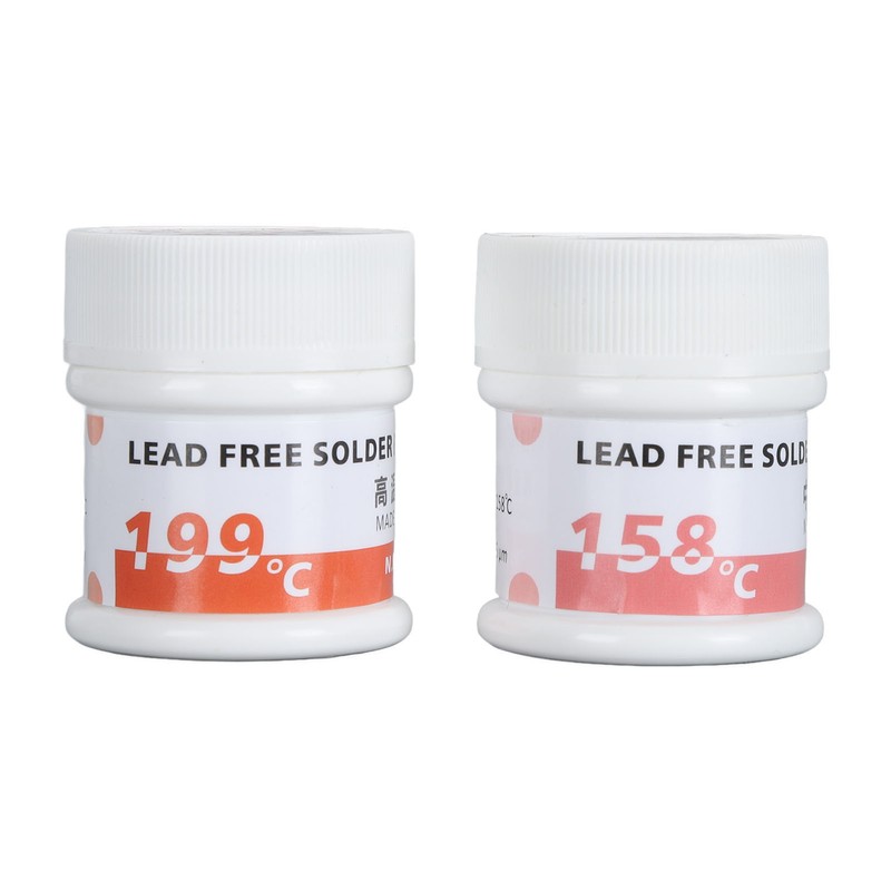 2Pcs Welding Solder Paste 25 to 45μm 158℃ 199℃ Soldering