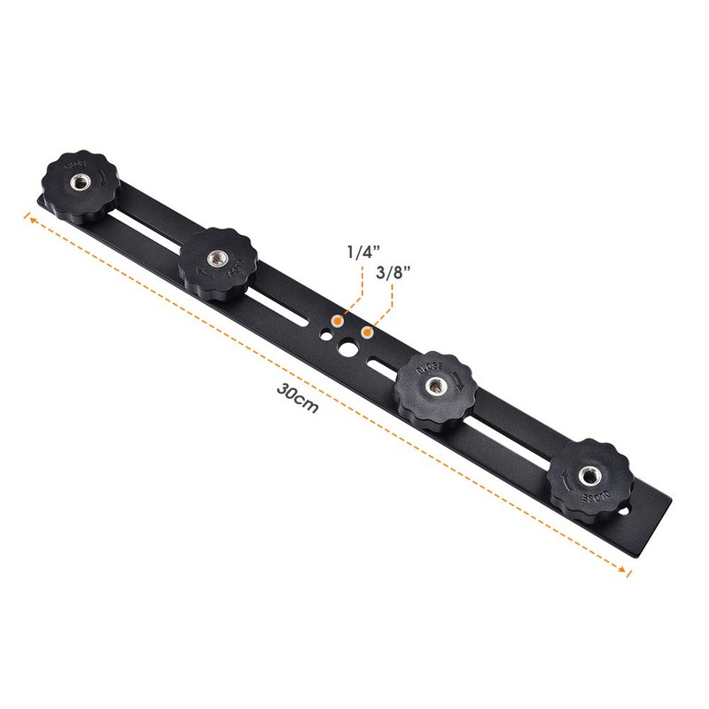 UTEBIT Camera Shoe Bracket with Hot Shoe, 30cm Head Plate,