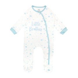 Harry Bear Baby Sleepsuit Little Brother White 0-3 Months