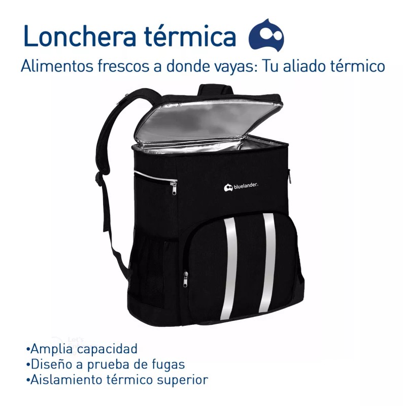 Bluelander Lonchera Térmica Aislada Portatil 27 Lt Frio Caliente Nueva