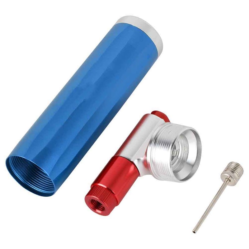 Mini Manual Portable Aluminum Emergency Inflator Pump for Bicycle (Blue)