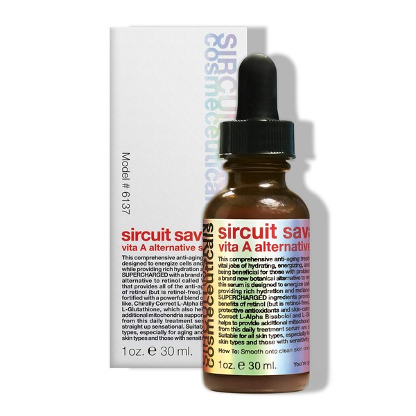 Sircuit Skin SIRCUIT Savant Vita A Alternative Serum - Hydrating Facial Serum with Antioxidant, L- Glutathione + Vitamin E and A - Daily Skin Soothing Serum Supports Hydration (1 oz)