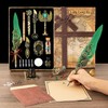 LongLongJin Quill Pen Ink Set with Seal Stamp - Feather