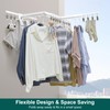 Hoimpro Clothes Drying Rack Retractable Wall Mounted, Tri-Fold Space Saving