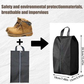 4Pcs Shoe Bags for Travel, Travel Shoe Bags, Waterproof Dust Proof Shoe Bags for Storage, Shoes Storage Bag, Shoes Packing Organizer, Unisex Shoe Pouch for Travel or Home Storage (Black)