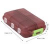 Container, Box Tight Sealing 10 Compartments for Travel (Purple)