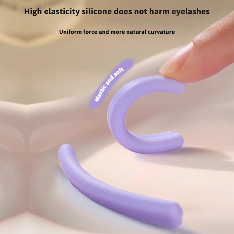 Eyelash Curler, Plastic Eyelash Curlers with Silicone Refill Pads Cute