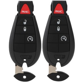 KEYALL 2 Pack 4 Buttons Remote Control Car Key Fob 2014-2018 Fit for Jeep Cherokee 2.4L,2014-2018 Fit for Jeep Cherokee 3.2L GQ4-53T