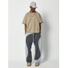 ZAFUL Men's Baggy Sweatpants Color Block Irregular Patchwork Drawstring Sweatpants