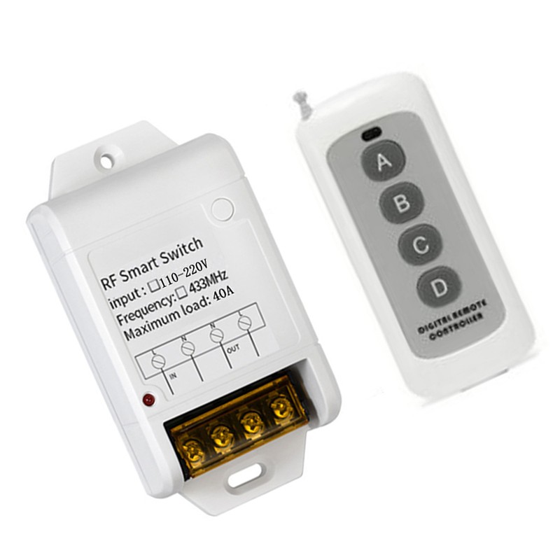 433MHZ Smart RF Relay Switch High Power 110V‑220V Wireless Remote