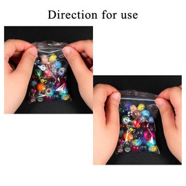 100-Pack Small Resealable Plastic Bags 6x4cm - Thick Premium Zip Lock Pouches for Jewelry, Beads & Crafts Storage