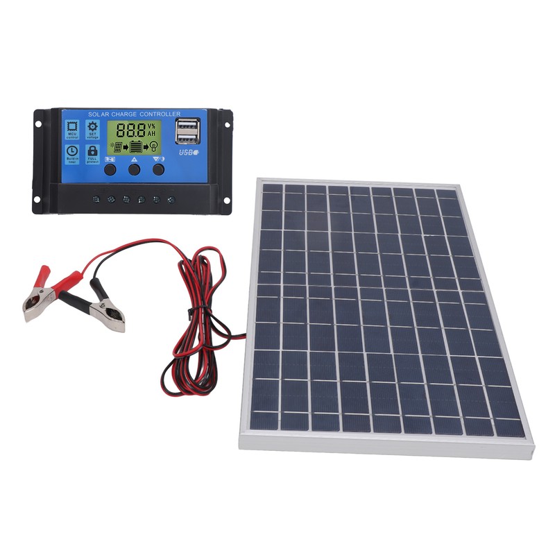 Solar Panel 10W 12V Polycrystalline IP65 Waterproof Portable 30A Solar