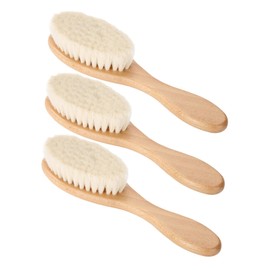 Operitacx 3pcs Wood Baby Brush: Infant Hair Brushes with Wood Handle Soft Bristles - Toddler Scalp Care Tool for Gentle Head Massage Easy Hair Detangling
