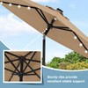 ABCCANOPY Durable Solar Led Patio Umbrellas with 24LED Lights 7.5FT