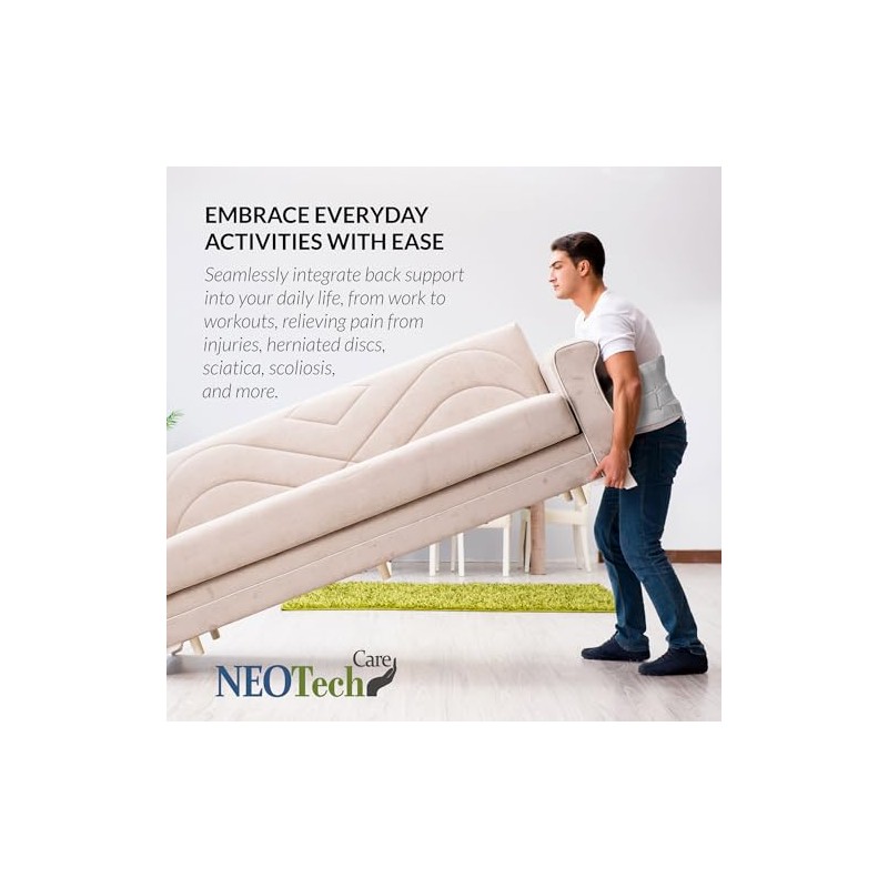 Neotech Care Back Brace for Women or Men, Lumbar Back