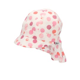 Sterntaler Girls' Peaked Cap with Neck Protection Point Sun Hat, ecru