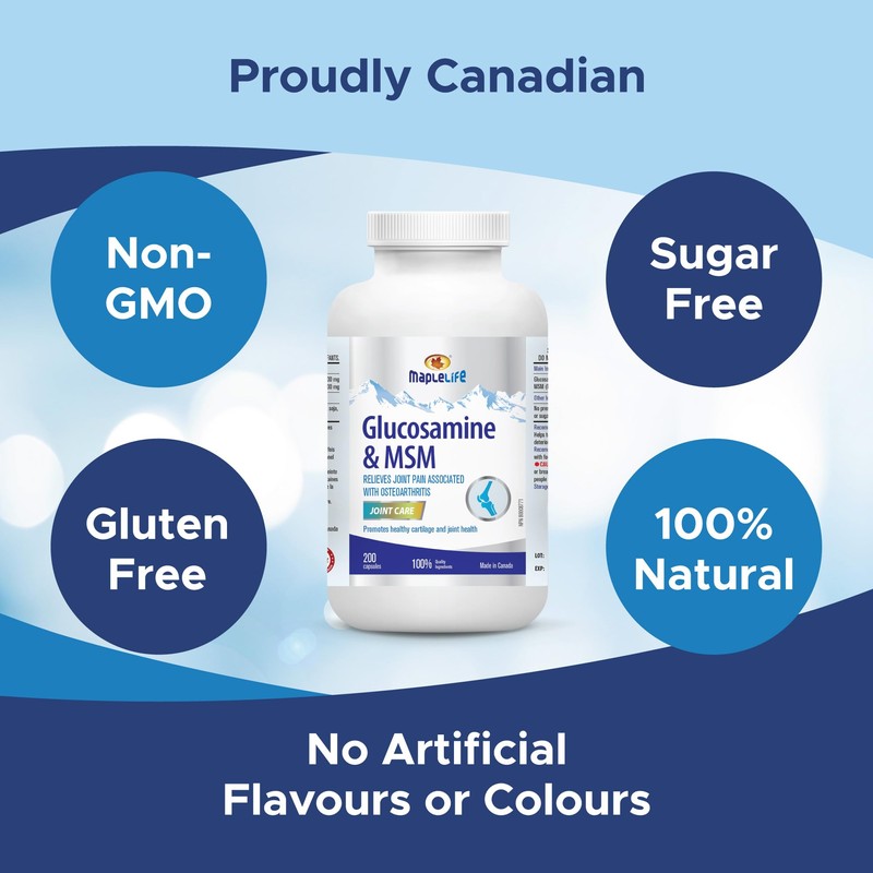 MapleLife Glucosamine Plus Msm 1000mg - 200 capsules