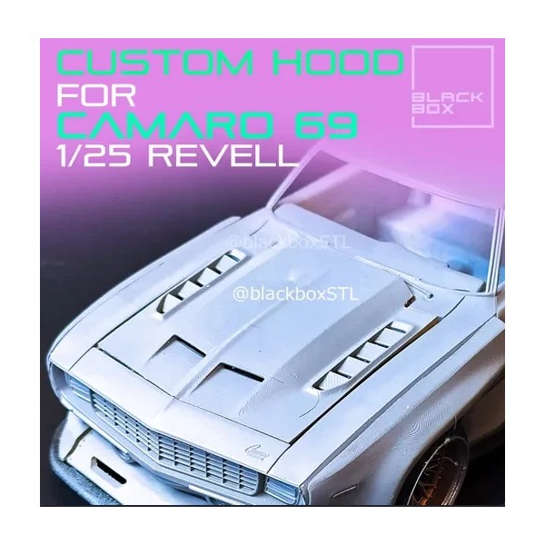 DNA 1/24 1/25 Scale Model Custom Hood For Camaro 69
