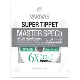 VARIVAS Super Tippet Master Spec II Nylon 6X 50m 3.5LB, Natural