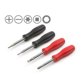 Tekton 6-In-1 Driver Set, 4 Pieces (Phillips, Slotted, Torx, Square)